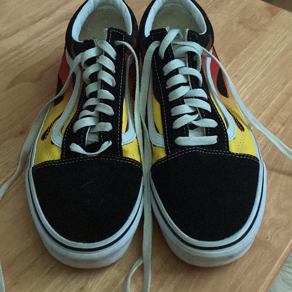 flame old school vans